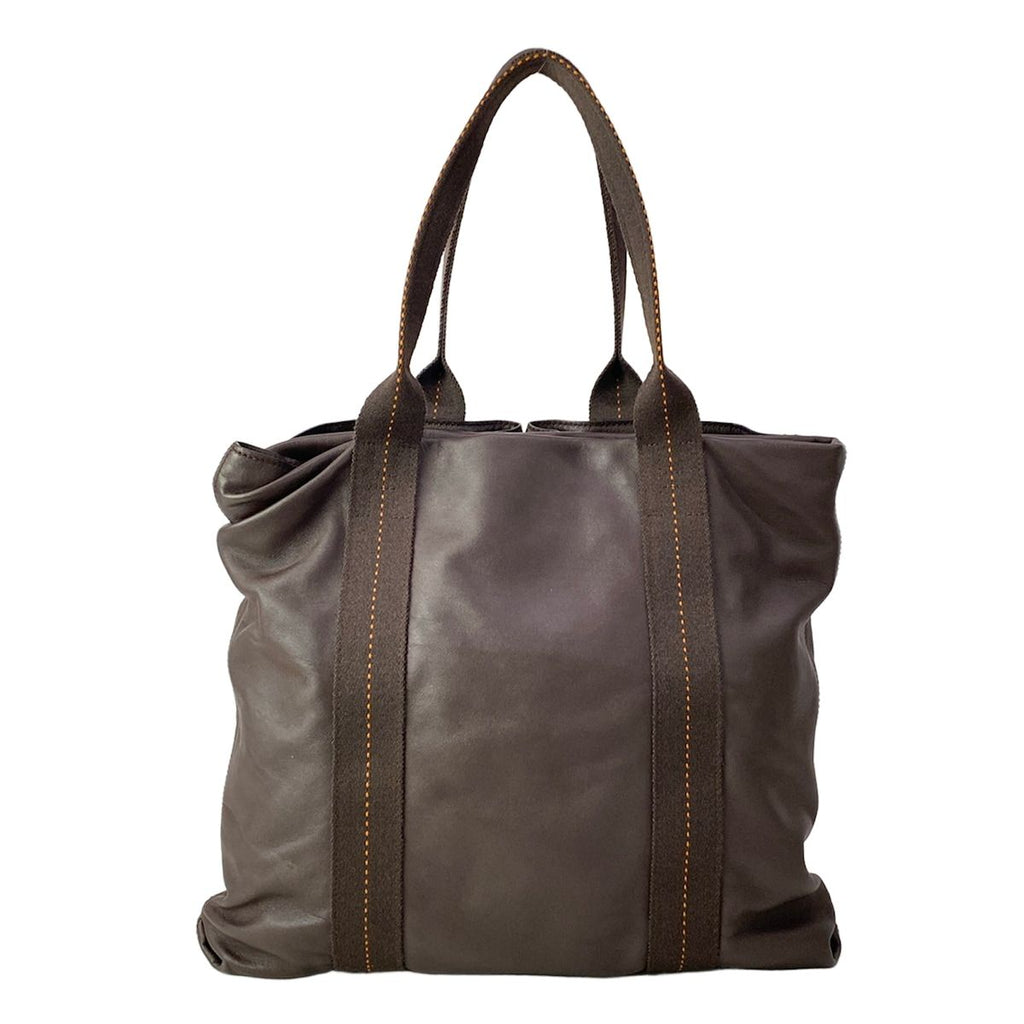 Hermes Tote Caravan Vertical MM Havana Silver — view 3