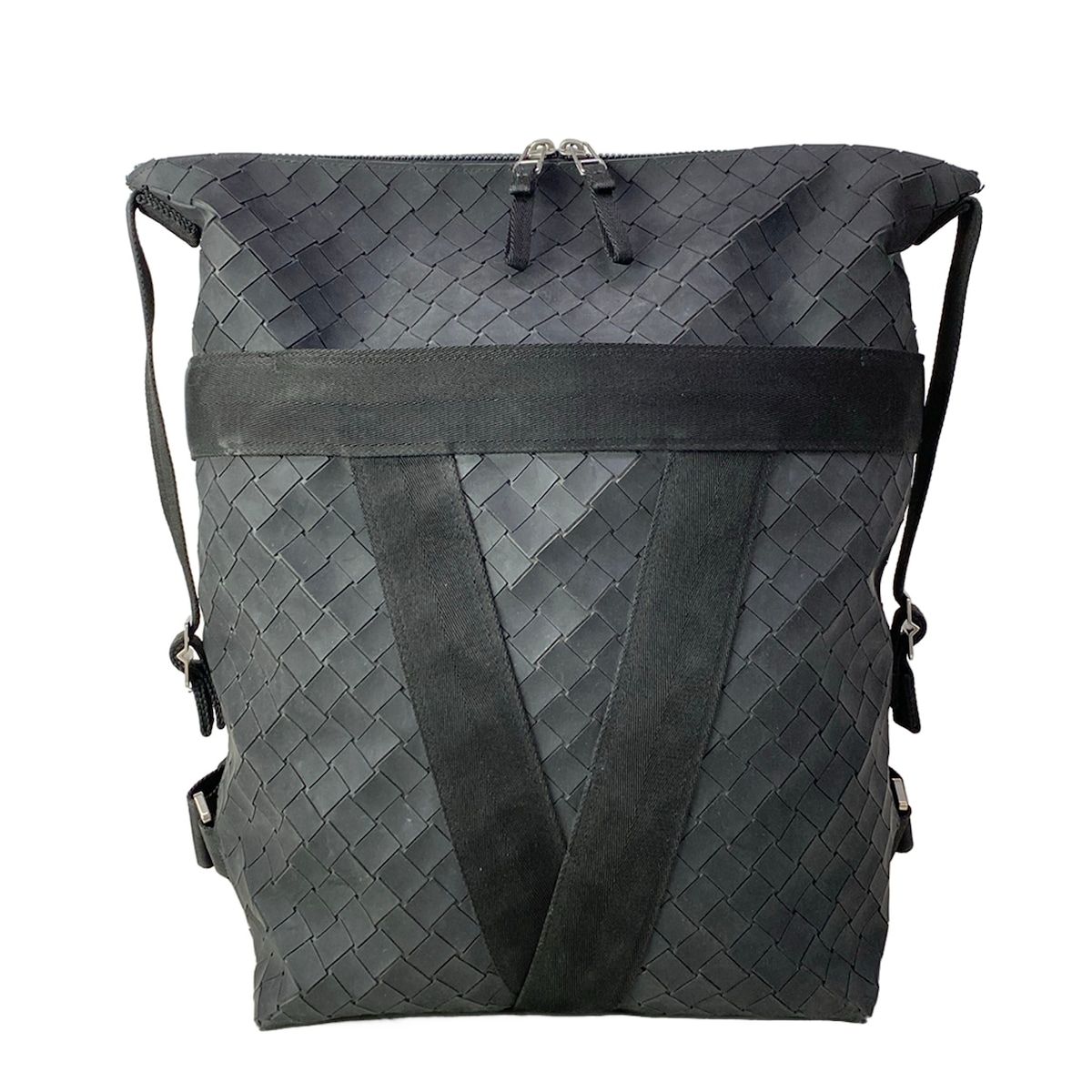 Bottega Veneta Backpack Intrecciato Black
