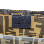 Fendi Tote Zucca Pattern Brown Black Mesh — view 9