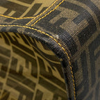 Fendi Tote Zucca Pattern Brown Black Mesh — view 6