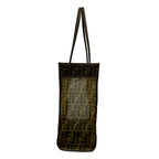 Fendi Tote Zucca Pattern Brown Black Mesh — view 4