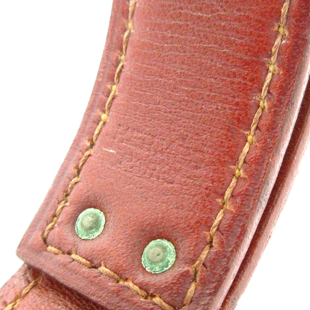 Hermes Bangle Corsair Leather Brown Silver Bracelet — view 4
