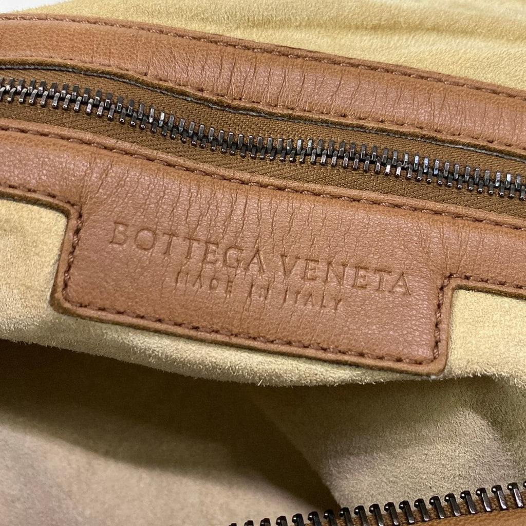 Bottega Veneta Handbag Bag Brown Perforated Ruffle Leather — view 8