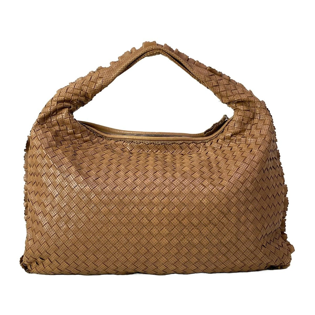Bottega Veneta Handbag Bag Brown Perforated Ruffle Leather — view 3