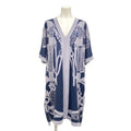 Hermes Dress 34 S Gray Navy Neck Short Sleeve Knee Length Silk