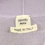 Hermes Dress 34 S Gray Navy Neck Short Sleeve Knee Length Silk — view 3