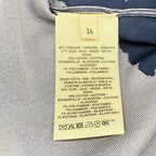 Hermes Dress 34 S Gray Navy Neck Short Sleeve Knee Length Silk — view 5