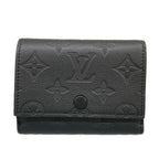 Louis Vuitton Trifold Wallet Monogram Shadow Victor Noir Leather Cowhide