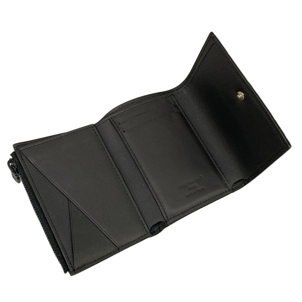 Louis Vuitton Trifold Wallet Monogram Shadow Victor Noir Leather Cowhide — view 3