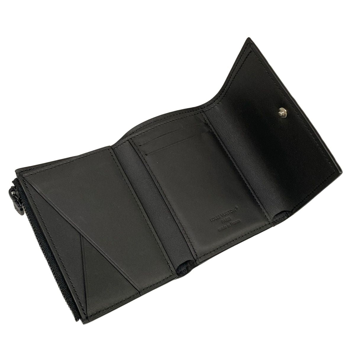 Louis Vuitton Trifold Wallet Monogram Shadow Victor Noir Leather Cowhide — view 3