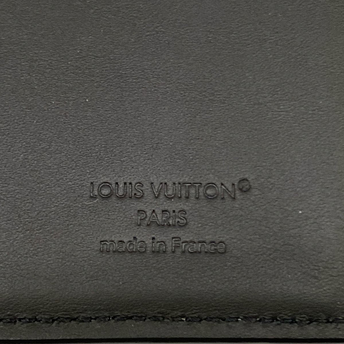 Louis Vuitton Trifold Wallet Monogram Shadow Victor Noir Leather Cowhide — view 5