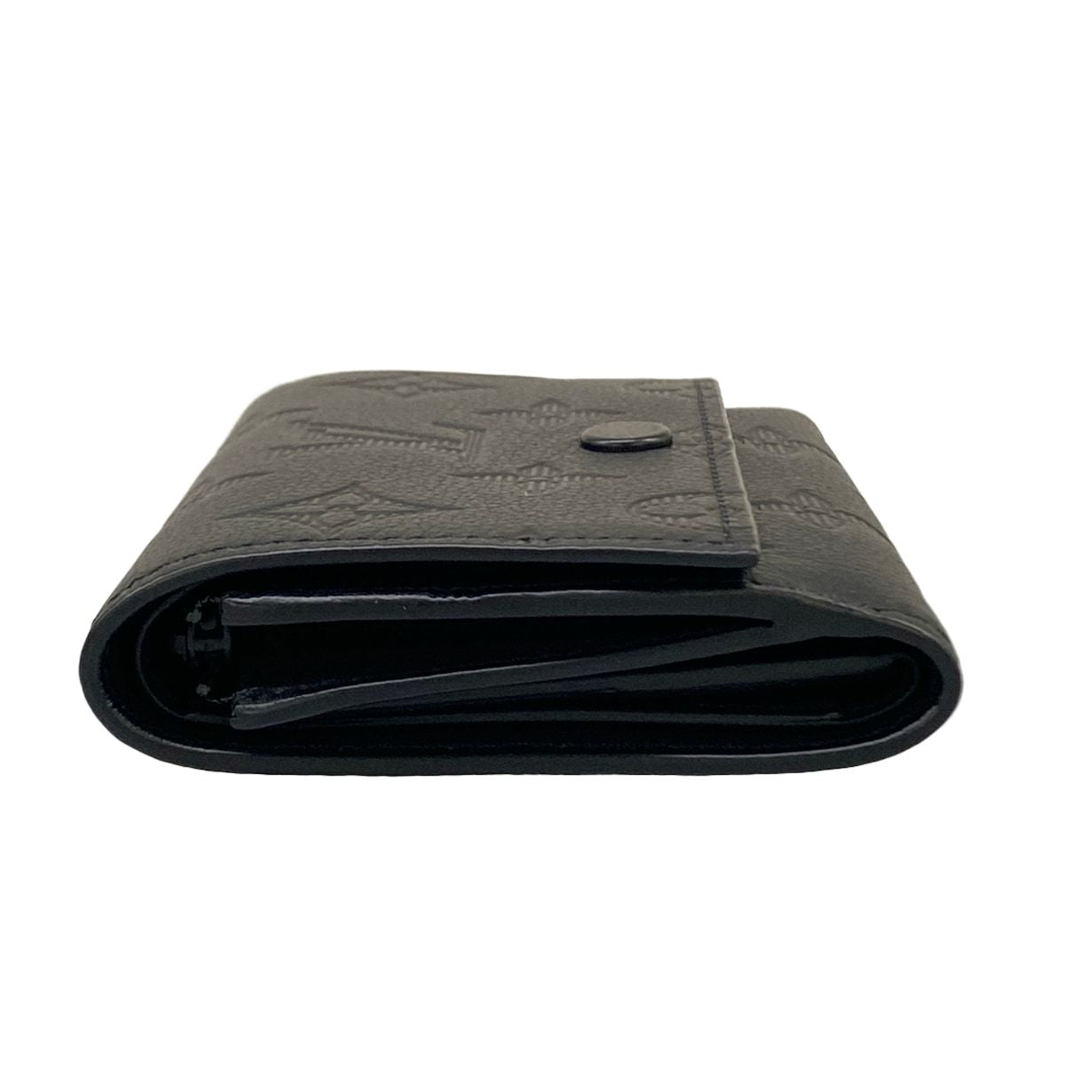 Louis Vuitton Trifold Wallet Monogram Shadow Victor Noir Leather Cowhide — view 8