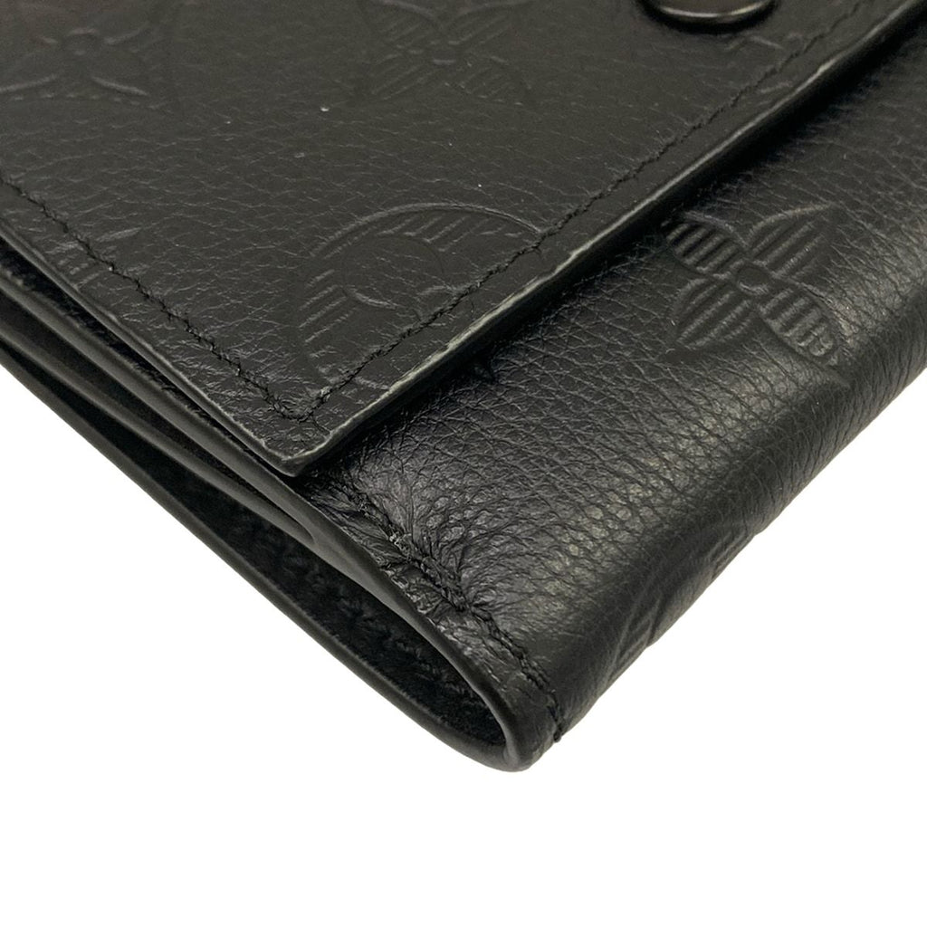 Louis Vuitton Trifold Wallet Monogram Shadow Victor Noir Leather Cowhide — view 6