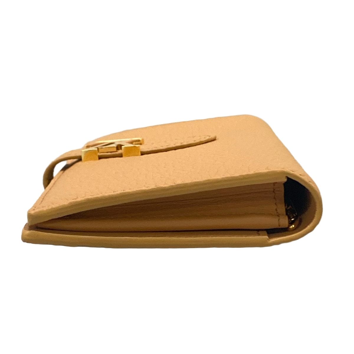 Louis Vuitton Wallet Capucines LV Vertical Hazelnut Bran Leather Cowhide — view 9