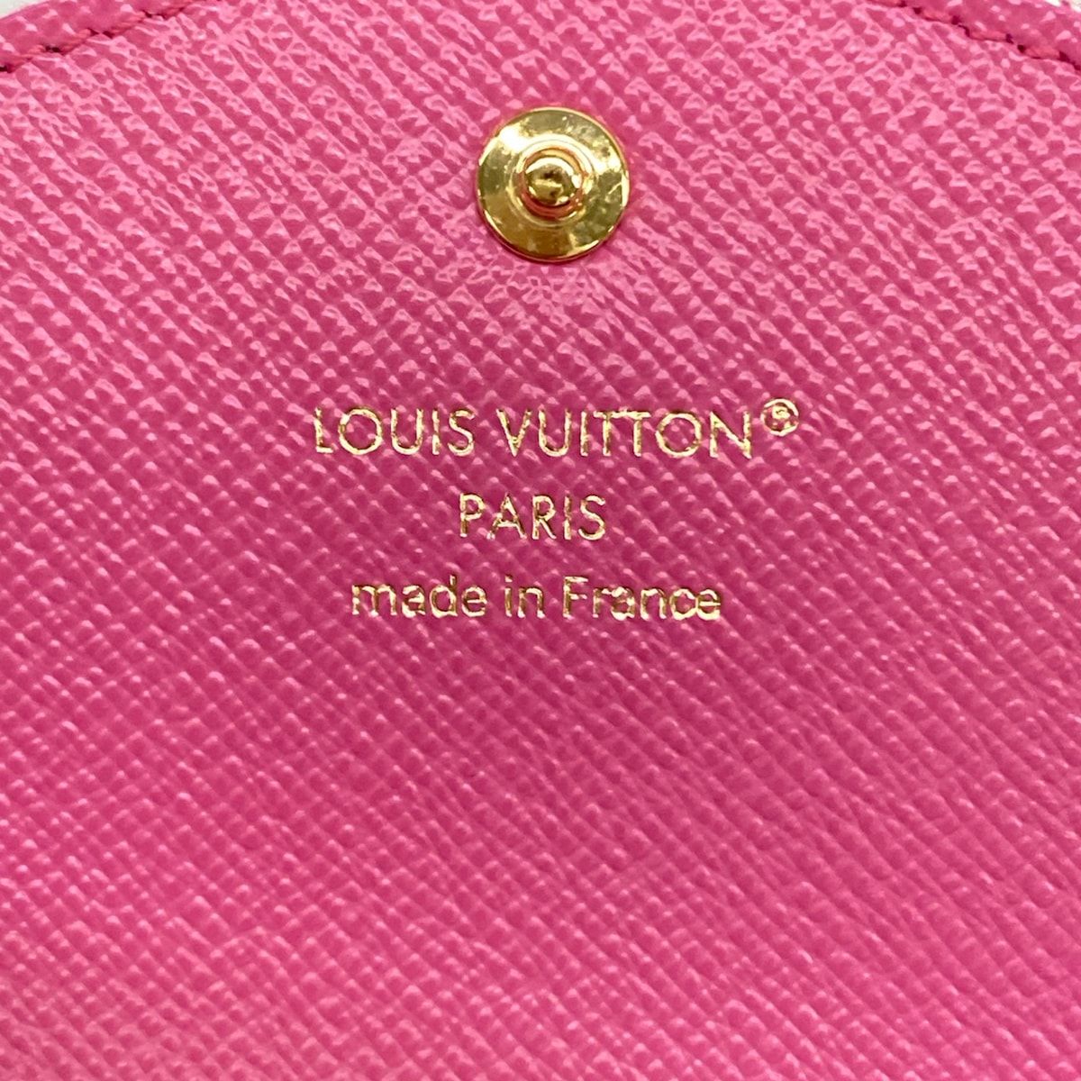 Louis Vuitton Wallet Monogram Mini Lin Portefeuille Sarah Fuchsia Denim Cotton — view 6