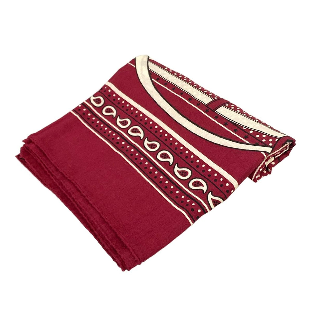 Hermes Shawl Carre Geant Bordeaux Ivory Black Grand Manege Bandana Scarf