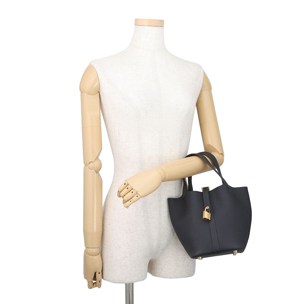 Hermes Handbag Picotin Lock PM Canvas Gold Taurillon Clemence Tote — view 4