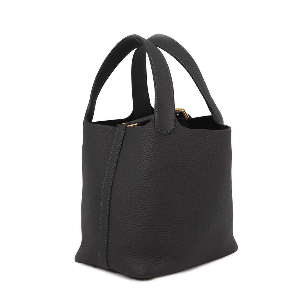 Hermes Handbag Picotin Lock PM Canvas Gold Taurillon Clemence Tote — view 2