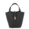 Hermes Handbag Picotin Lock PM Canvas Gold Taurillon Clemence Tote