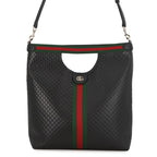 Gucci Tote Ophidia GG Supreme Giglio Large Web 2-Way Shoulder Black