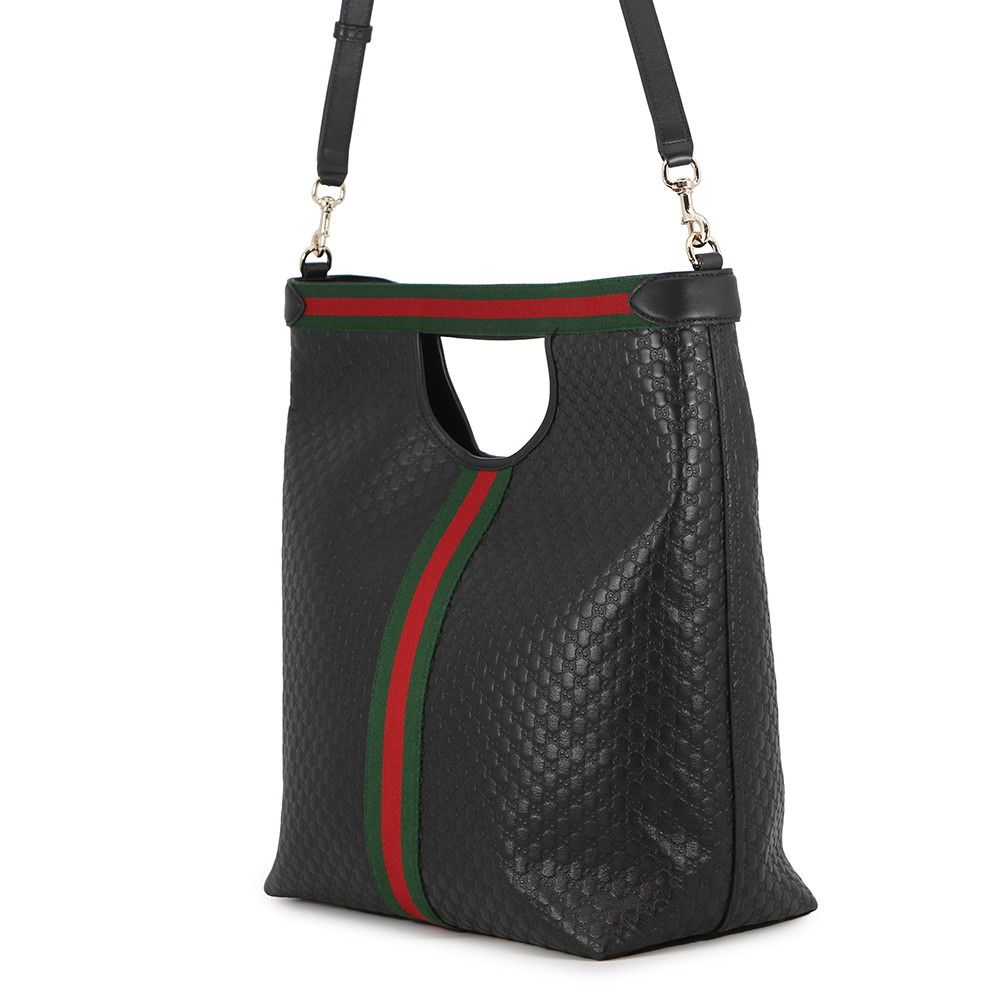 Gucci Tote Ophidia GG Supreme Giglio Large Web 2-Way Shoulder Black — view 2