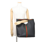 Gucci Tote Ophidia GG Supreme Giglio Large Web 2-Way Shoulder Black — view 4