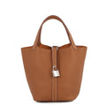 Hermes Handbag Picotin Lock PM Gold Silver Taurillon Clemence Tote