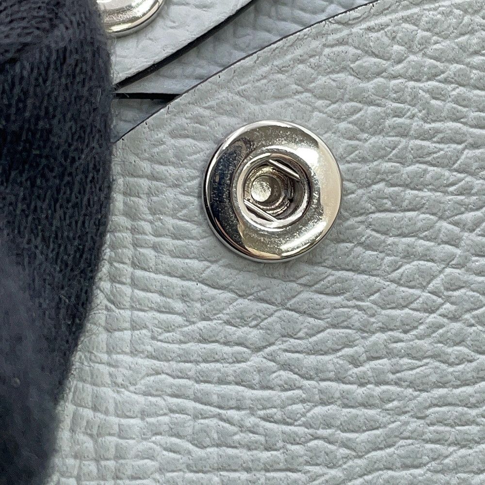 Hermes Card Case Calvi Blue Glacier Silver Epsom Business — view 7
