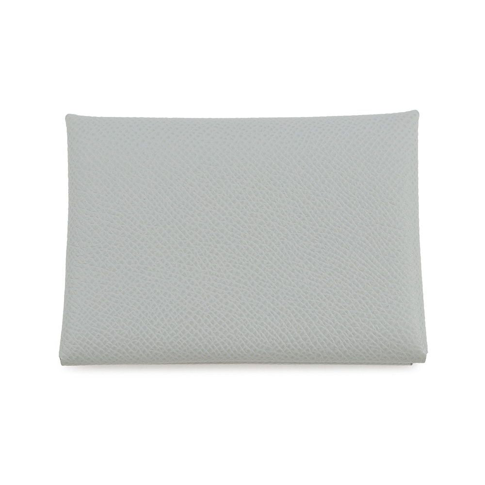 Hermes Card Case Calvi Blue Glacier Silver Epsom Business — view 3