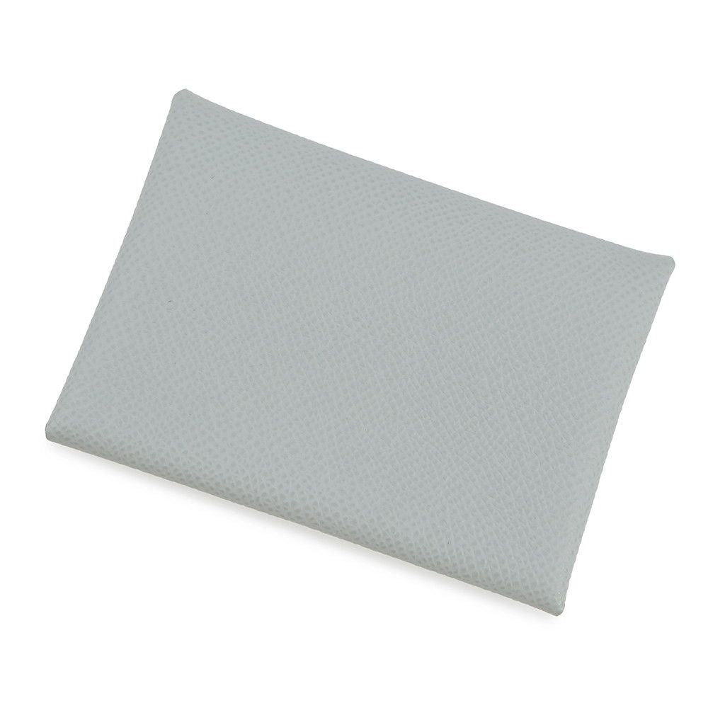Hermes Card Case Calvi Blue Glacier Silver Epsom Business