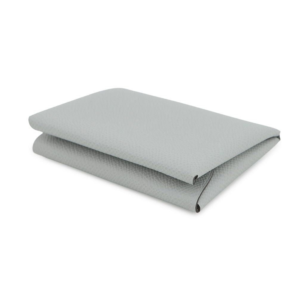 Hermes Card Case Calvi Blue Glacier Silver Epsom Business — view 2