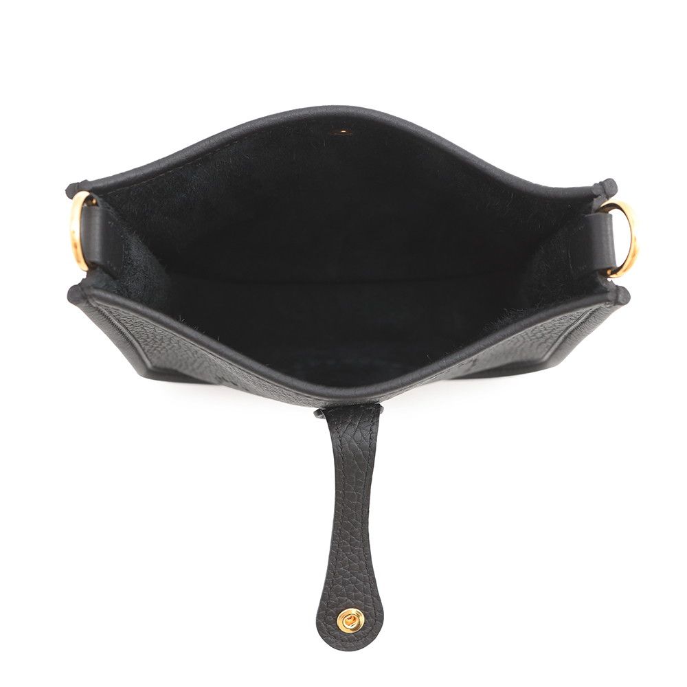 Hermes Shoulder Bag Evelyne TPM 111 Amazon Black Gold Taurillon Clemence — view 4