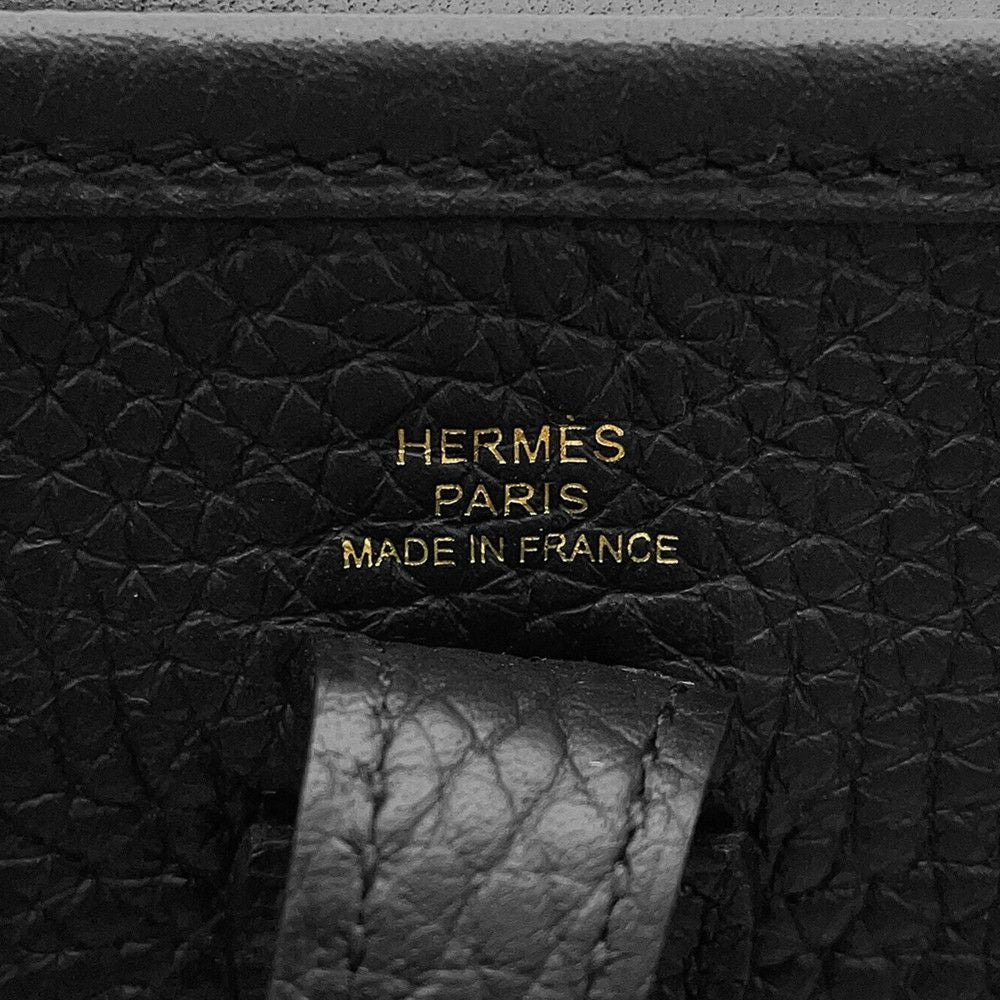 Hermes Shoulder Bag Evelyne TPM 111 Amazon Black Gold Taurillon Clemence — view 5