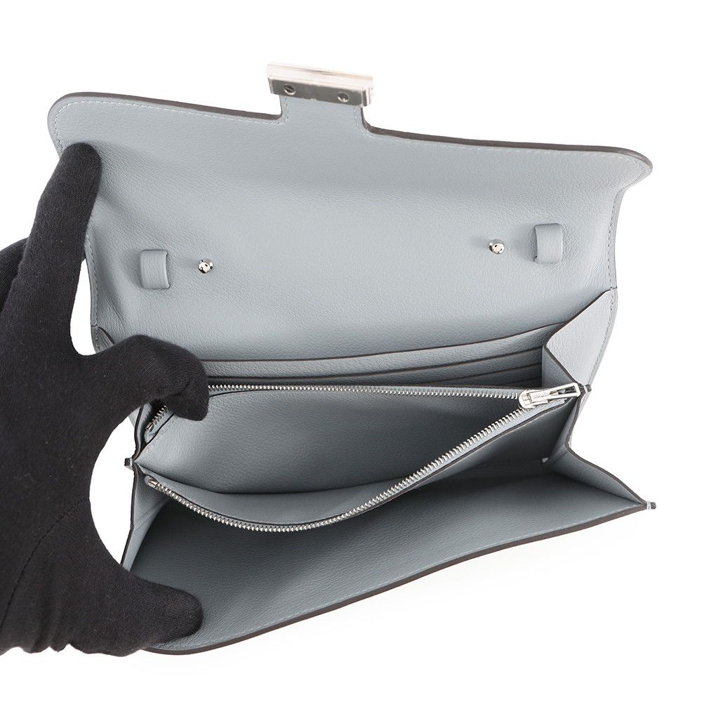 Hermes Wallet Constance Tougo Long Gris Perle Silver — view 5