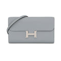 Hermes Wallet Constance Tougo Long Gris Perle Silver