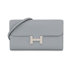 Hermes Wallet Constance Tougo Long Gris Perle Silver