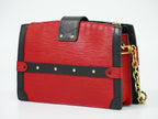 Louis Vuitton LV Trunk Clutch Leather Shoulder Bag Pochette Rouge Noir — view 2