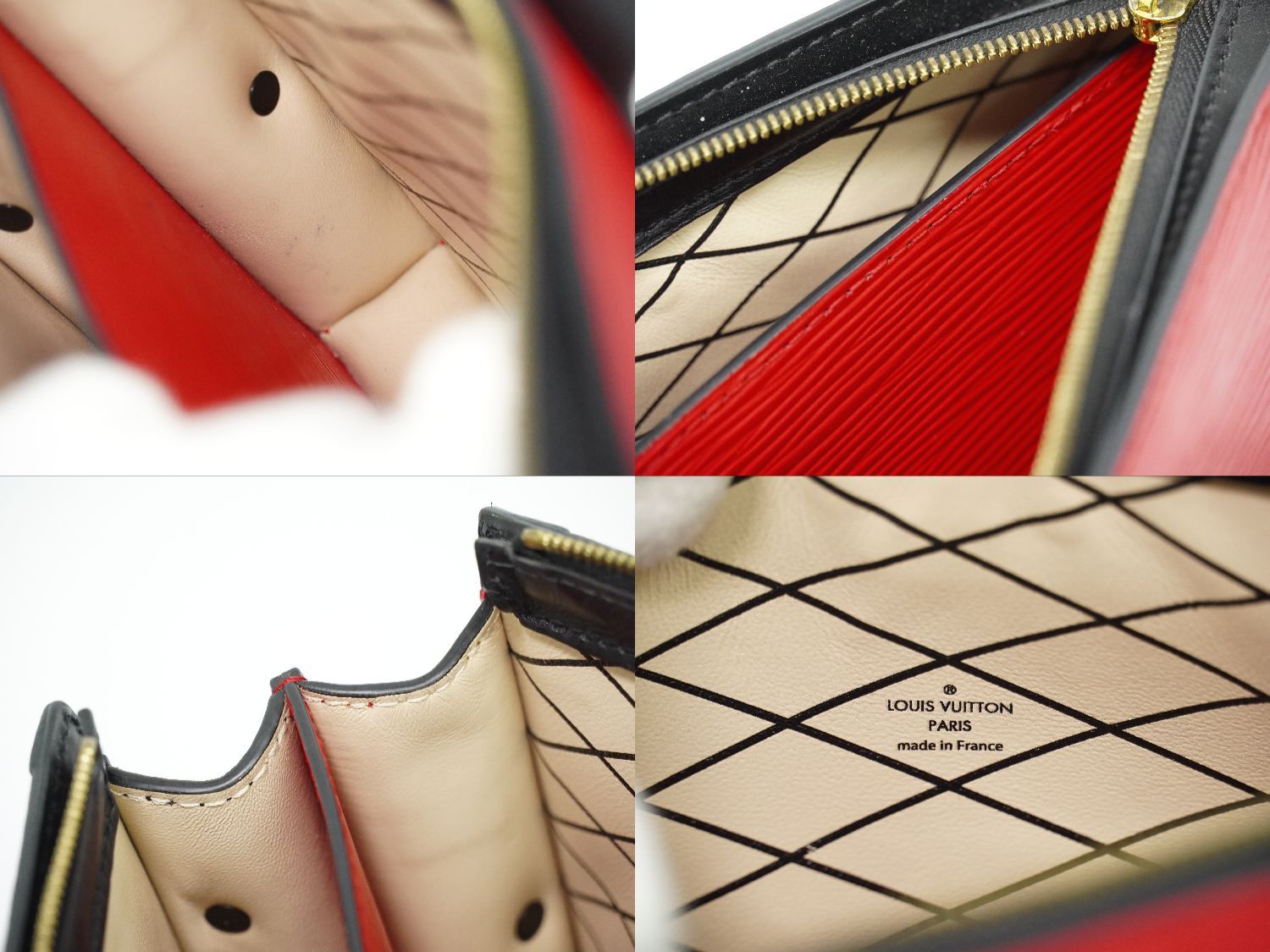 Louis Vuitton LV Trunk Clutch Leather Shoulder Bag Pochette Rouge Noir — view 9