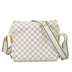 Louis Vuitton LV Naviglio Damier Azur Shoulder Bag White Gray