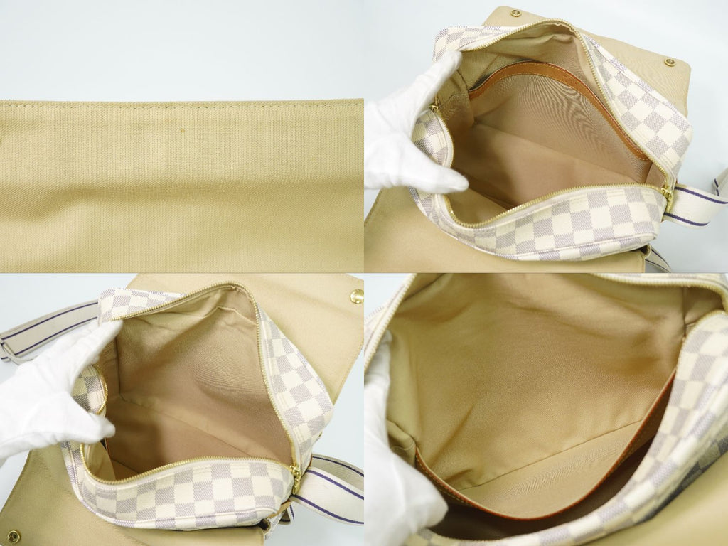 Louis Vuitton LV Naviglio Damier Azur Shoulder Bag White Gray — view 8