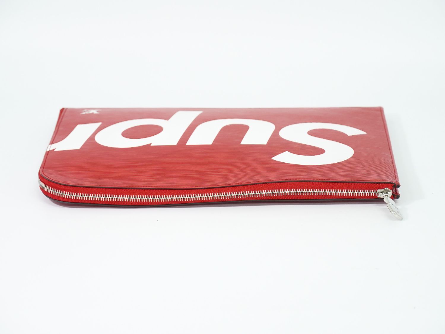 Louis Vuitton LV Supreme Pochette Jour GM Epi Leather Clutch Red White — view 5