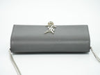 Saint Laurent YSL Kate Tassel Chain Shoulder Bag Pochette Leather Gray — view 5