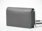Saint Laurent YSL Kate Tassel Chain Shoulder Bag Pochette Leather Gray — view 2