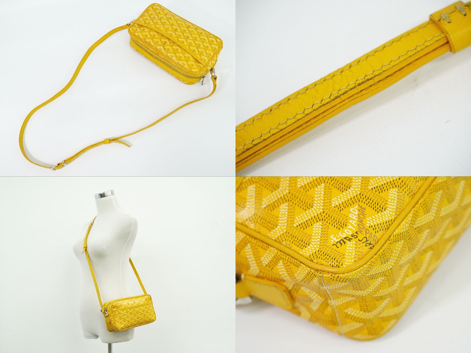 Goyard Cup Vert PM Shoulder Bag Pochette Yellow — view 6