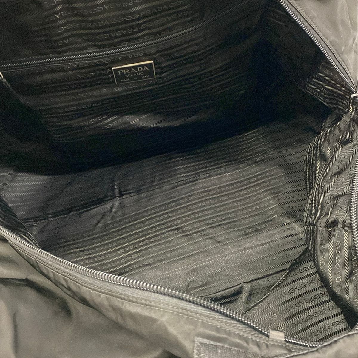 Prada Boston Bag Black No Lock Leather — view 7