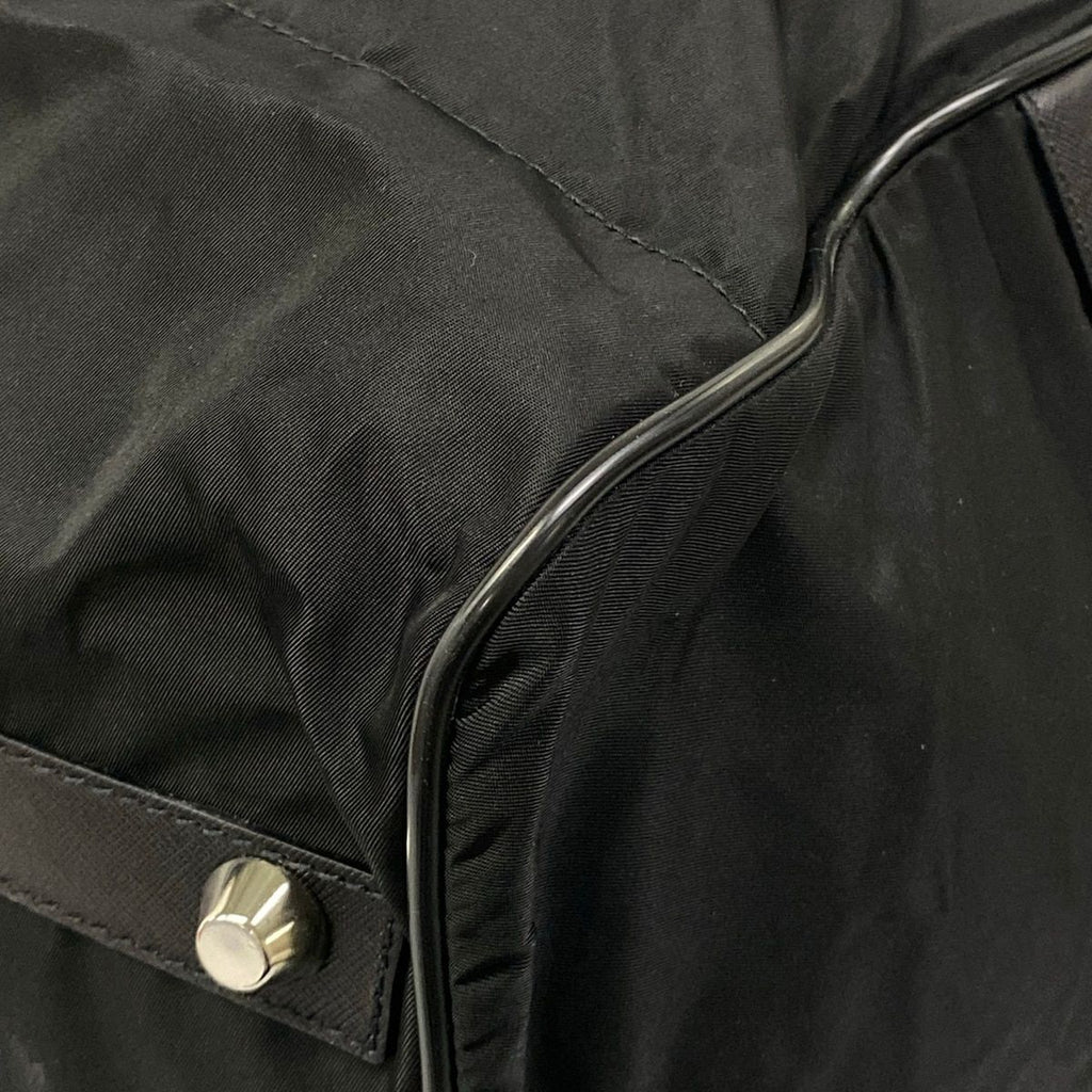 Prada Boston Bag Black No Lock Leather — view 6