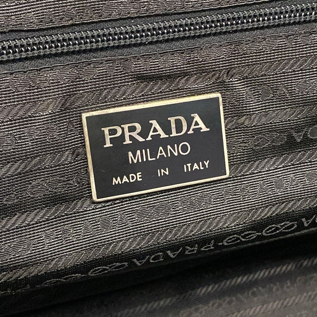 Prada Boston Bag Black No Lock Leather — view 9