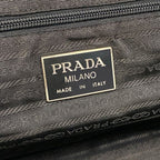 Prada Boston Bag Black No Lock Leather — view 9