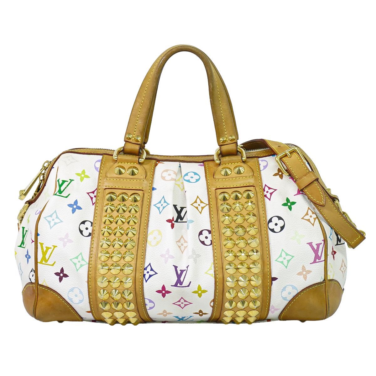 Louis Vuitton LV Courtney MM Monogram Multicolor Takashi Murakami 2-Way Handbag