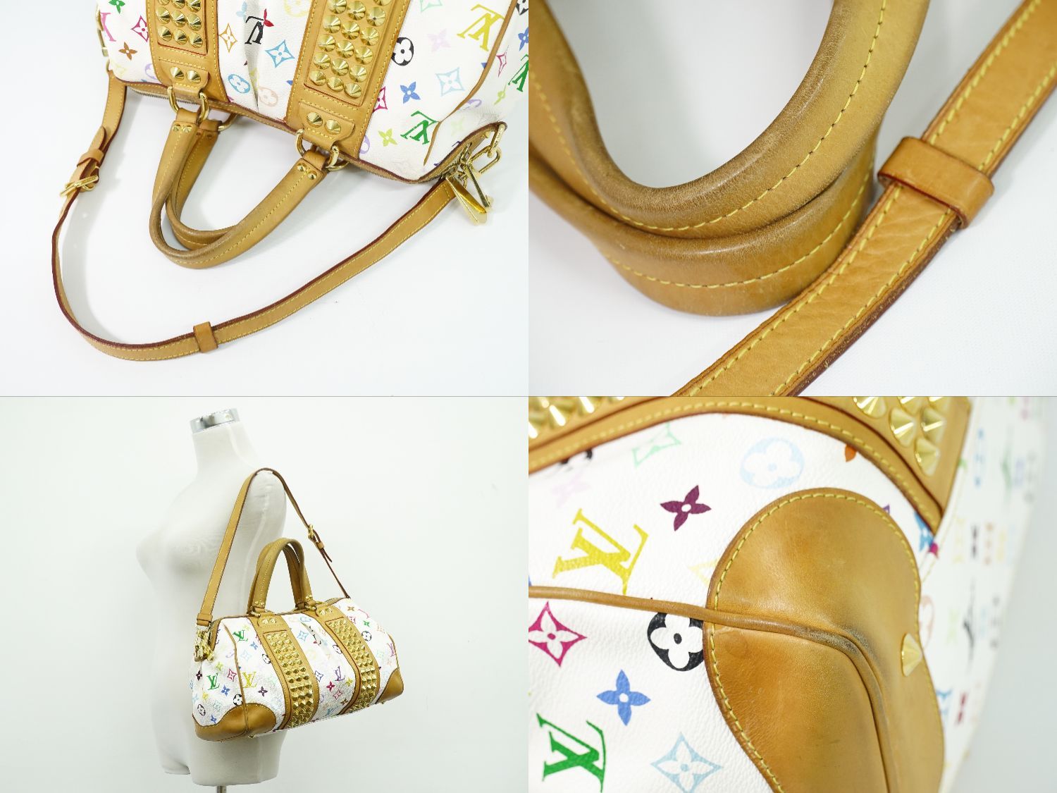 Louis Vuitton LV Courtney MM Monogram Multicolor Takashi Murakami 2-Way Handbag — view 6